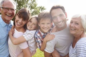 Image of a smiling family