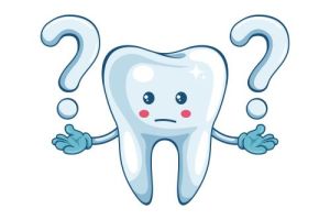 Tooth with two question marks