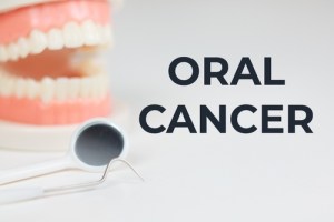 Teeth & Scope with oral Cancer writing